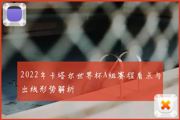 2022年卡塔尔世界杯A组赛程看点与出线形势解析